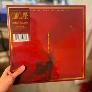 “Conclave” film soundtrack on vinyl.